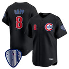 C.Cubs #8 Ian Happ Player Black Vapor Premier Limited Home Gdoa Stitched Jerseys
