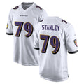 B.Ravens #79 Ronnie Stanley Player White Home Game Gdoa Stitched Jerseys