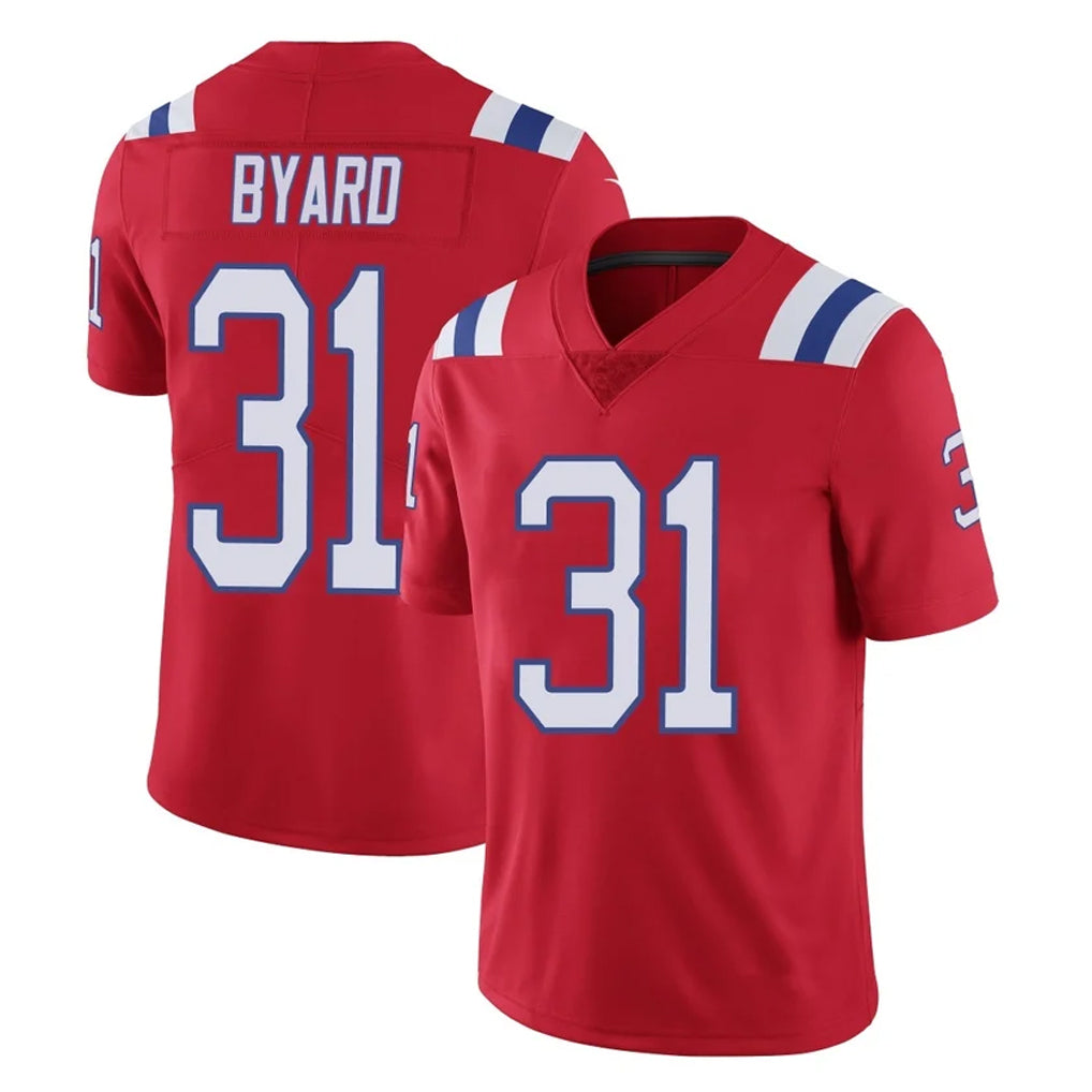 NE.Patriots #31 Kevin Byard Player Red Vapor Untouchable Home Game Gdoa Stitched Jerseys