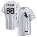 C.White Sox #88 Luis Robert Jr Player White Stripe Home Game Gdoa Stitched Jerseys