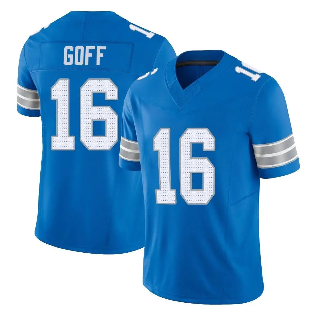 D.Lions #16 Jared Goff Player Blue Limited Vapor F.U.S.E. Alternate Home Game Gdoa Stitched Jerseys
