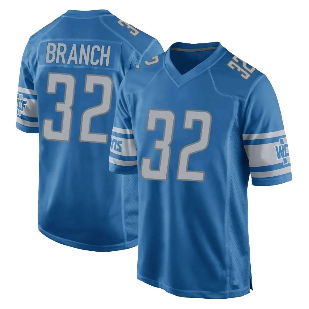 D.Lions #32 Brian Branch Player Blue Home Game Gdoa Stitched Jerseys