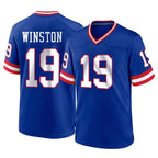 NY.Giants #19 Jameis Winston Player Royal Classic Home Game Gdoa Stitched Jerseys