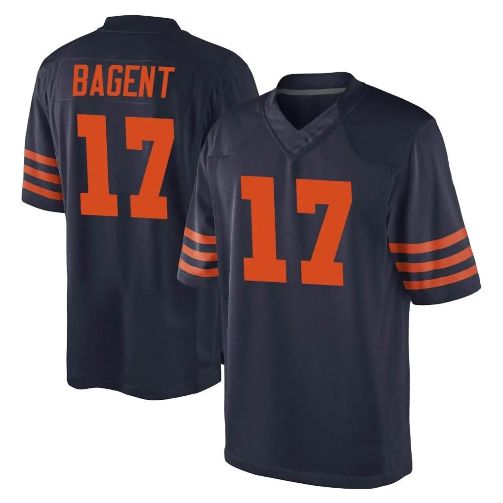 C.Bears #17 Tyson Bagent Player Navy Blue Alternate Game Gdoa Stitched Jerseys
