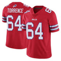 B.Bills #64 O'Cyrus Torrence Player Red Vapor Untouchable Limited Gdoa Stitched Jerseys