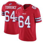 B.Bills #64 O'Cyrus Torrence Player Red Vapor Untouchable Limited Gdoa Stitched Jerseys