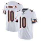 C.Bears #10 Luther Burden III Player White Vapor Untouchable Limited Home Game Gdoa Stitched Jerseys