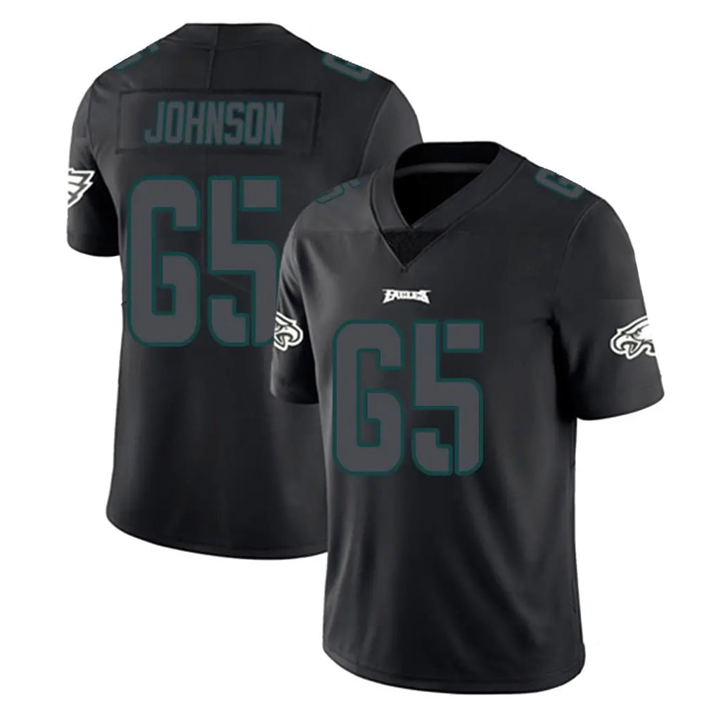 P.Eagles #65 Lane Johnson Player Limited Black Impact Home Game Gdoa Stitched Jerseys