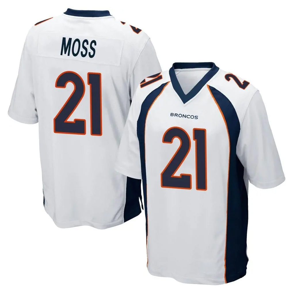 D.Broncos #21 Riley Moss Player White Game Gdoa Stitched Jerseys