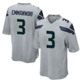 S.Seahawks #3 Nick Emmanwori Player Gray Home Game Gdoa Stitched Jerseys