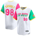 S.Diego Padres #98 Randy Vasquez Player White City Connect Home Limited Fdoa Stitched Jerseys