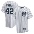NY.Yankees #42 Mariano Rivera Player White Game Home Fdoa Stitched Jerseys