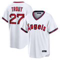 LA.Angels #27 Mike Trout Player White T-shirt Home Game Fdoa Stitched Jerseys