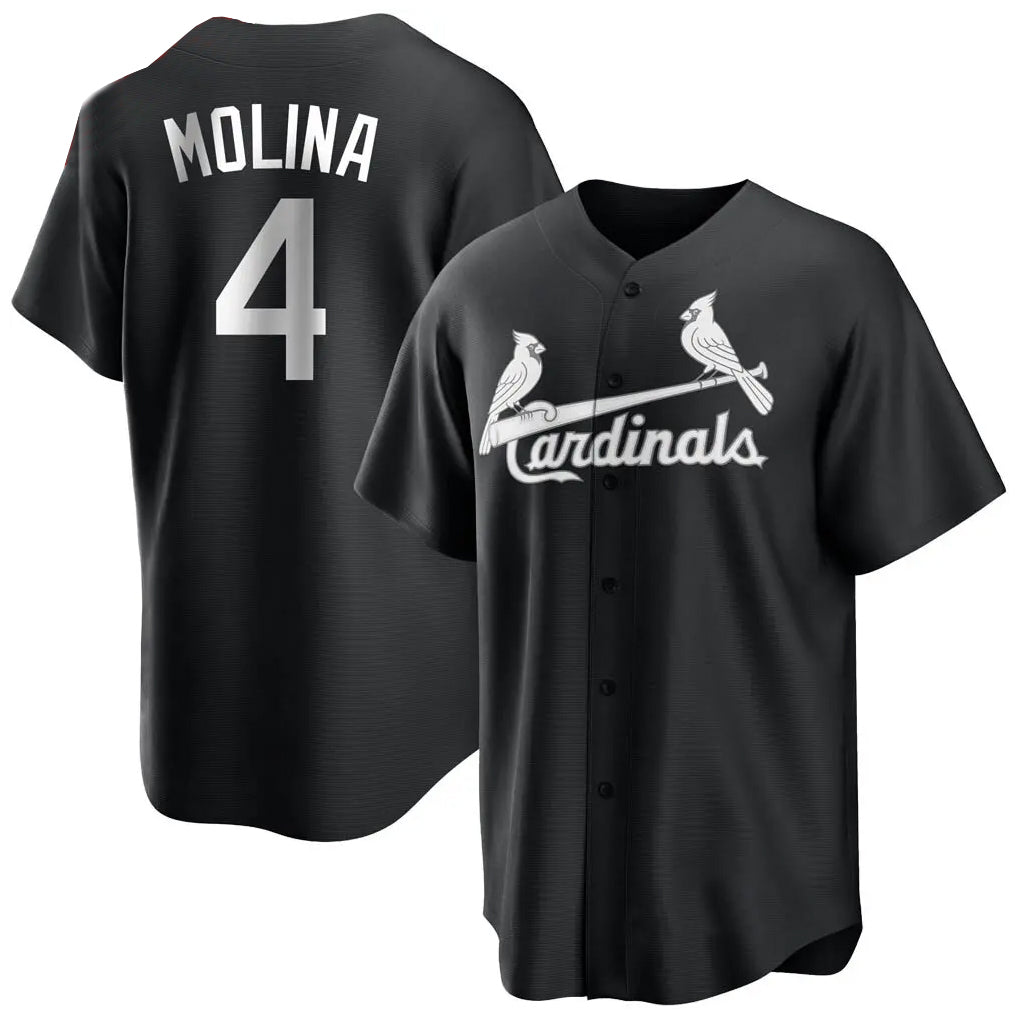St. Louis Cardinals #4 Yadier Molina Player Black City Connect Home Limited Fdoa Stitched Jerseys