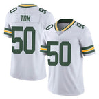 GB.Packers #50 Zach Tom Player White Vapor Untouchable Limited Home Game Gdoa Stitched Jerseys