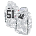 C.Panthers #51 Sam Mills Player Arctic Camo Salute to Service Pullover Hoodies Limited Game Gdoa Stitched Jerseys