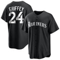 S.Mariners #24 Ken Griffey Jr Player Black Home Limited Fdoa Stitched Jerseys