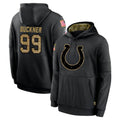 IN.Colts #99 DeForest Buckner Player Black Salute to Service Hoodies Limited Game Gdoa Stitched Jerseys