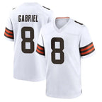 C.Browns #8 Dillon Gabriel Player White Home Game Gdoa Stitched Jerseys