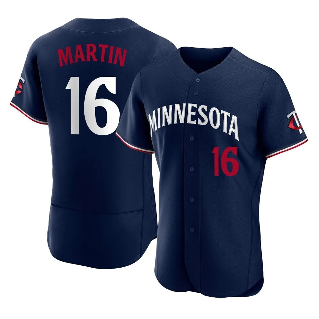M.Twins #16 Austin Martin Player Navy Replica Home Limited Elite Fdoa Stitched Jerseys