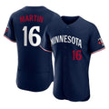 M.Twins #16 Austin Martin Player Navy Replica Home Limited Elite Fdoa Stitched Jerseys