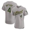 Athletics #4 Lawrence Butler Player Gray Road Limited Elite Home Game Gdoa Stitched Jerseys