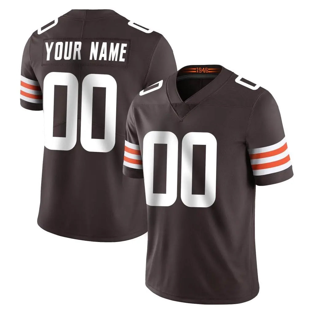 Custom C.Browns Brown Color Vapor Untouchable Limited Home Game Any Name & Numbers Gdoa Stitched Jerseys