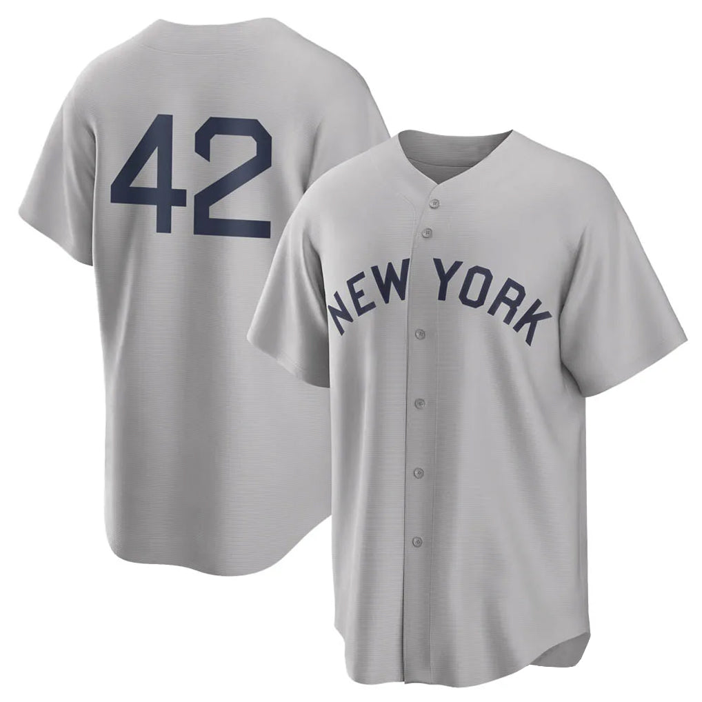 NY.Yankees #42 Mariano Rivera Player Gray Field of Dreams Game Fdoa Stitched Jerseys