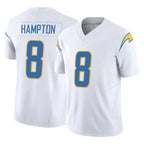 LA.Chargers #8 Omarion Hampton Player White Limited Vapor F.U.S.E. Home Game Gdoa Stitched Jerseys