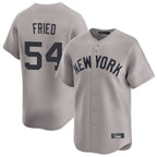 NY.Yankees #54 Max Fried Player Gray Limited Home Fdoa Stitched Jerseys