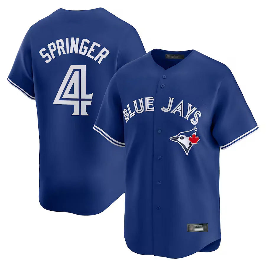 T.Blue Jays #4 George Springer Player Royal Home Limited Fdoa Stitched Jerseys