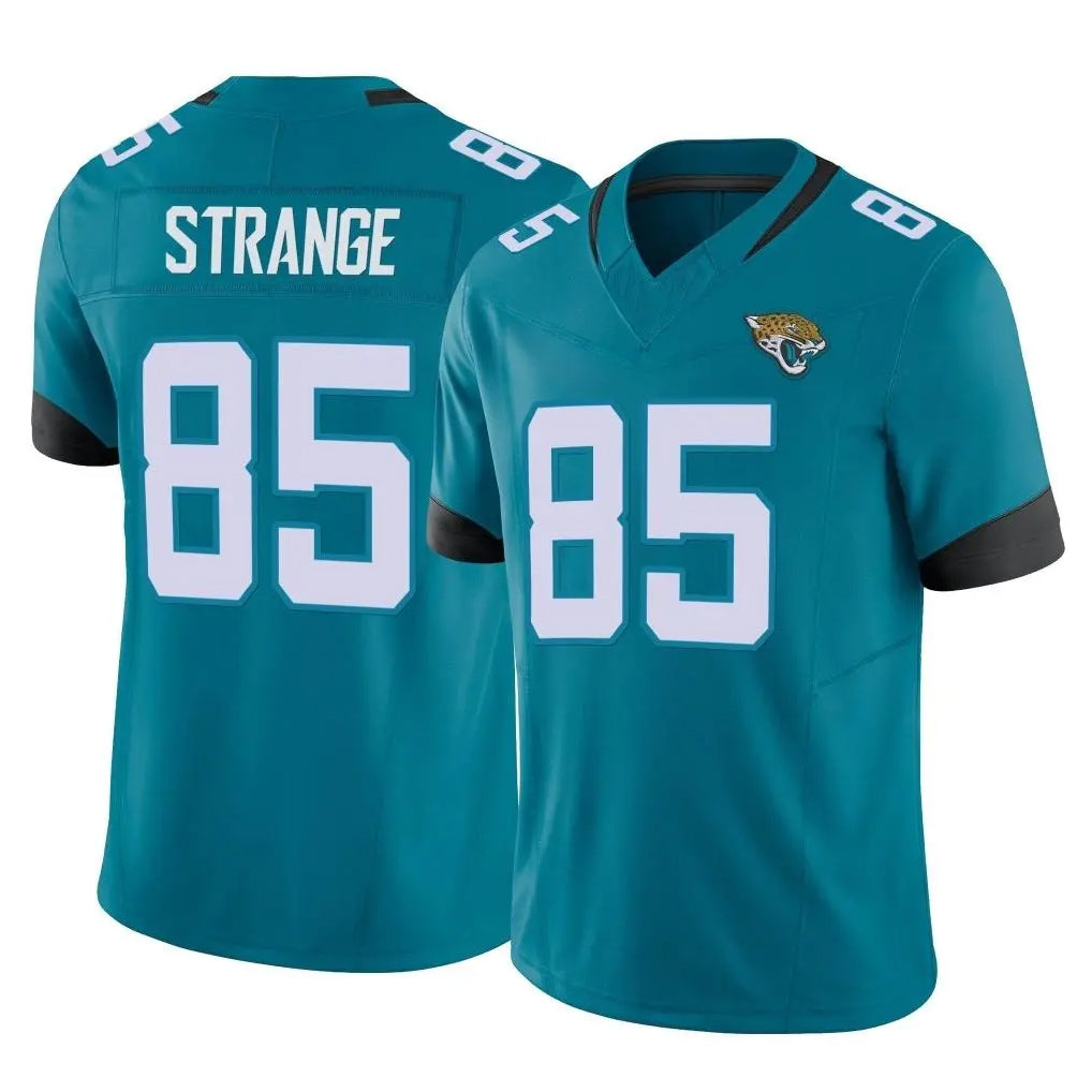J.Jaguars #85 Brenton Strange Player Teal Vapor F.U.S.E. Limited Home Game Gdoa Stitched Jerseys