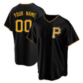 Custom P.Pirates Black Alternate Home Game Any Name & Number Gdoa Stitched Jerseys