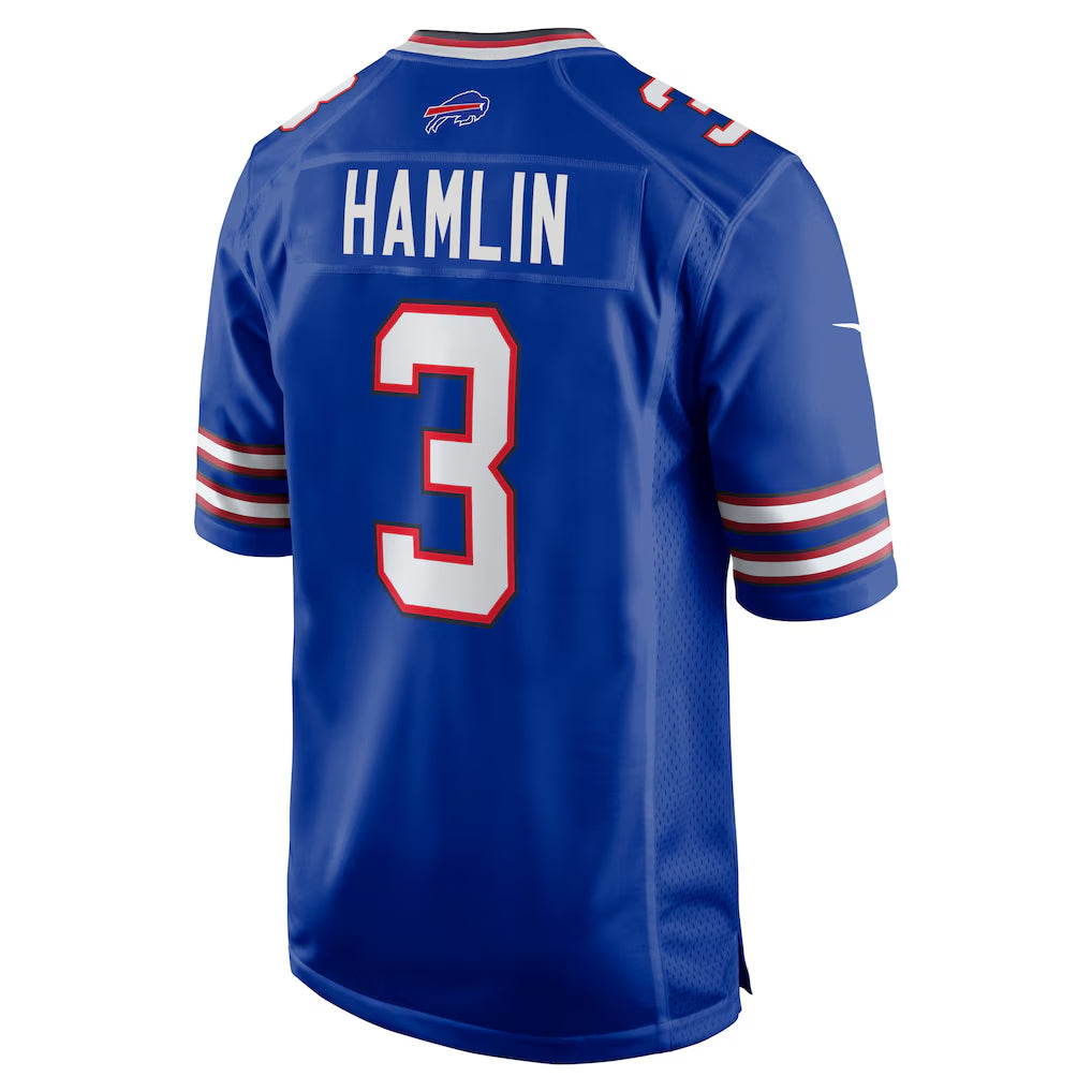 B.Bills #3 Damar Hamlin Player Royal Home Game Gdoa Stitched Jerseys