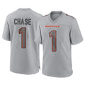C.Bengals #1 Ja'Marr Chase Player Gray Atmosphere Fashion Game Gdoa Stitched Jerseys
