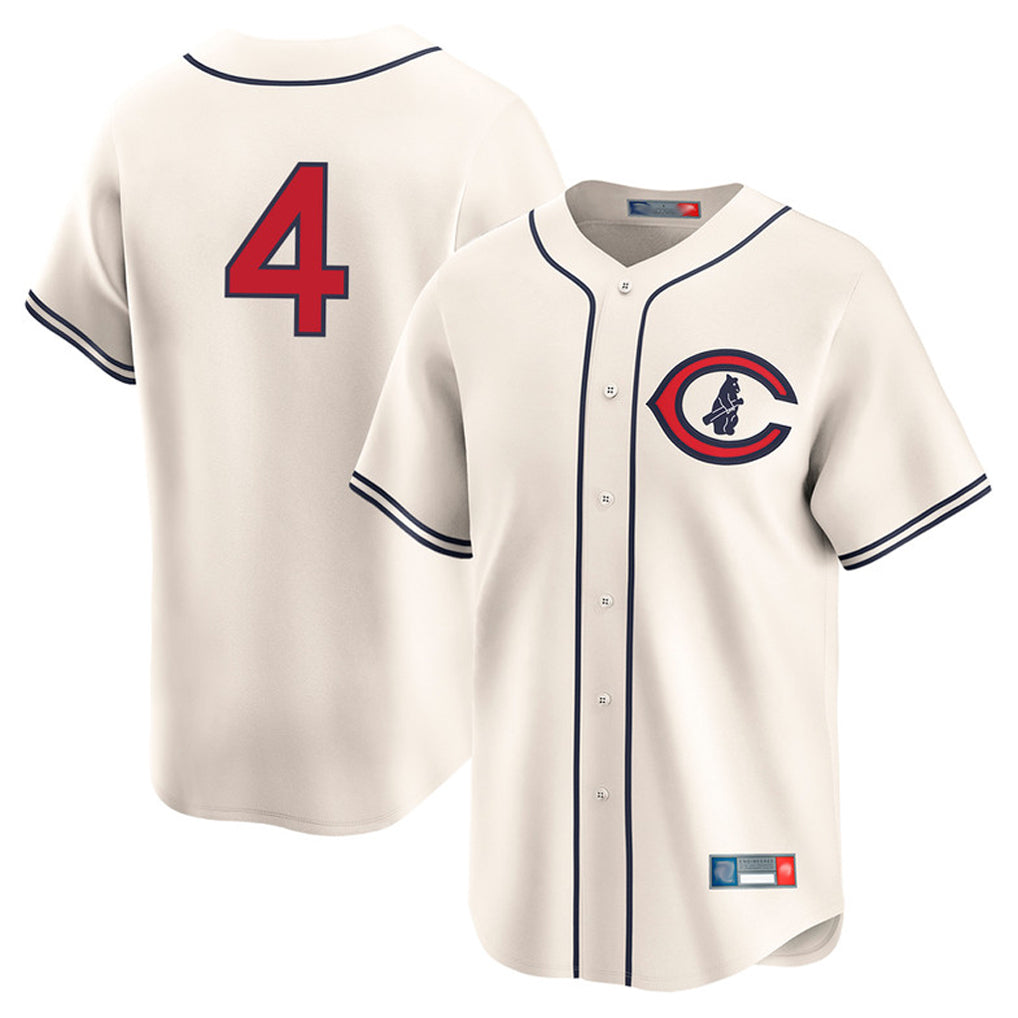 C.Cubs #4 Pete Crow-Armstrong Player Cream Field of Dreams Limited Home Game Gdoa Stitched Jerseys