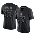M.Vikings #27 Jordan Mason Player Black Reflective LImited Home Game Gdoa Stitched Jerseys