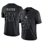 M.Vikings #27 Jordan Mason Player Black Reflective LImited Home Game Gdoa Stitched Jerseys