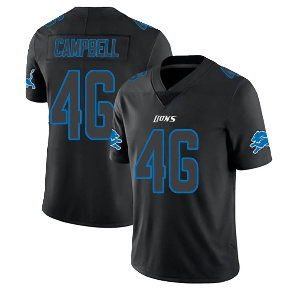 D.Lions #46 Jack Campbell Player Black Impact Limited Home Game Gdoa Stitched Jerseys