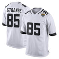 J.Jaguars #85 Brenton Strange Player White Home Game Gdoa Stitched Jerseys