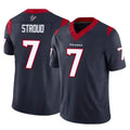H.Texans #7 CJ Stroud Player Navy Limited Vapor F.U.S.E. Home Game Gdoa Stitched Jerseys