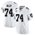 LV.Raiders #74 Kolton Miller Player White Vapor Limited Elite Home Game Gdoa Stitched Jerseys