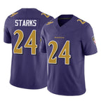 B.Ravens #24 Malaki Starks Player Purple Vapor F.U.S.E. Limited Gdoa Stitched Jerseys