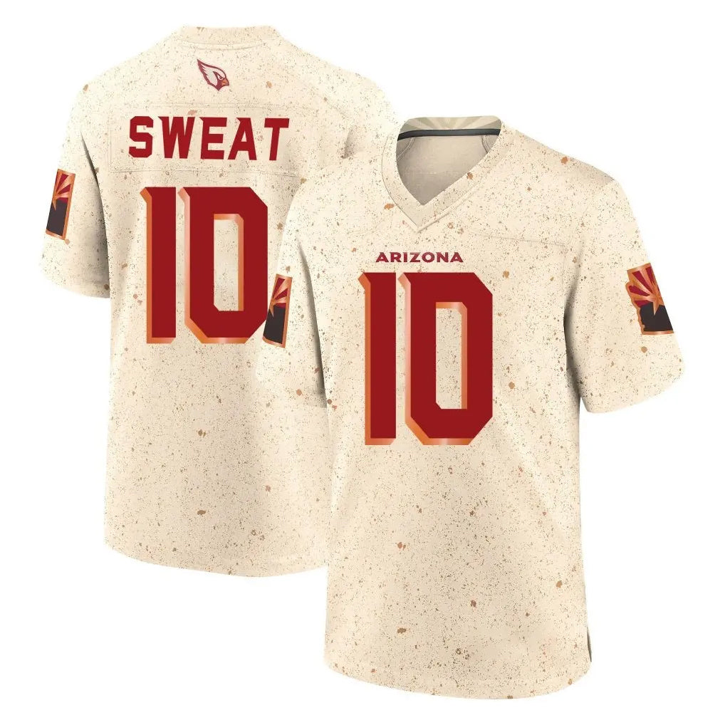 A.Cardinals #10 Josh Sweat Player Cream Rivalries Collection Game Gdoa Stitched Jerseys