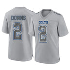 IN.Colts #2 Josh Downs Player Gray Atmosphere Fashion Home Game Gdoa Stitched Jerseys