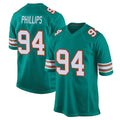 M.Dolphins #94 Jordan Phillips Player Aqua Alternate Home Game Gdoa Stitched Jerseys
