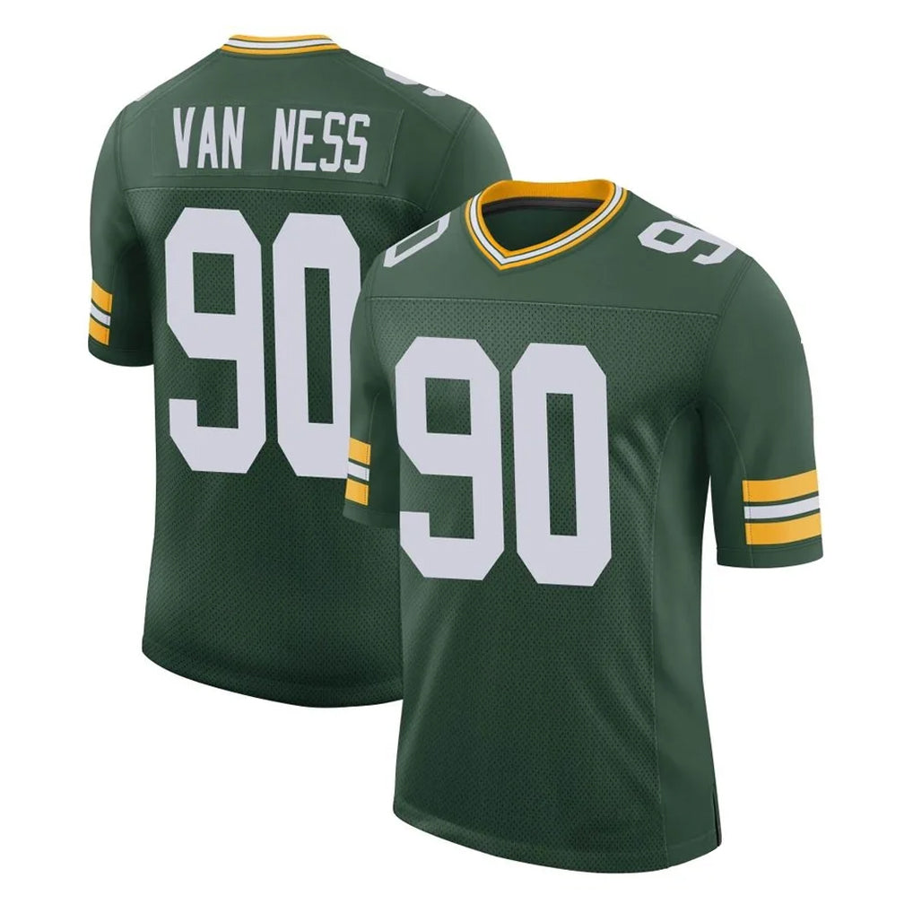 GB.Packers #90 Lukas Van Ness Player Green Limited Classic Home Game Gdoa Stitched Jerseys