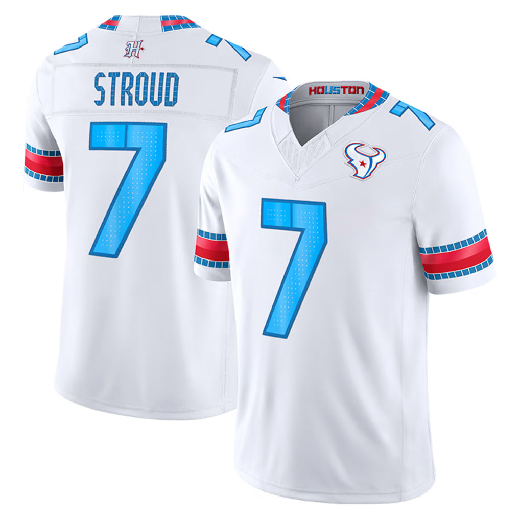 H.Texans #7 CJ Stroud Player Whtie 2026 Rivalries Vapor Limited Home Game Gdoa Stitched jerseys