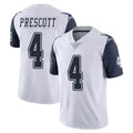 D.Cowboys #4 Dak Prescott Player White-Navy Limited Color Rush Vapor Untouchable Home Game Gdoa Stitched Jerseys
