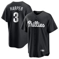 P.Phillies #3 Bryce Harper Player Black Alt Fashion Home Game Fdoa Stitched Jerseys